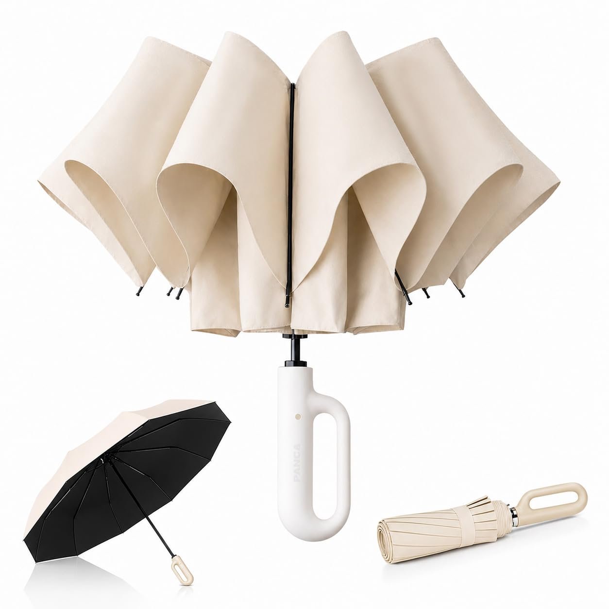 PANCA Umbrella for Rain Big Size - Windproof UV Protection Compact Folding Umbrella for Men, Women, Girls & Kids | Automatic Open & Close, 8 Ribs Strong Stylish Chatri for Daily Monsoon Travel