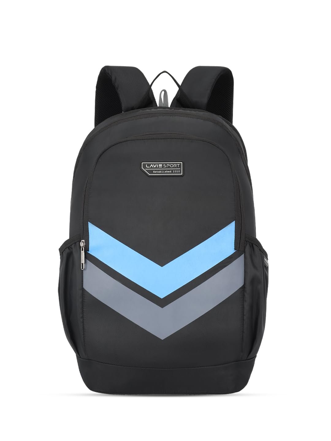 Lavie Sport Chevron 33L College 3 Compartment Laptop Backpack with Rain Cover for Boys & Girls | Unisex,Multicolor