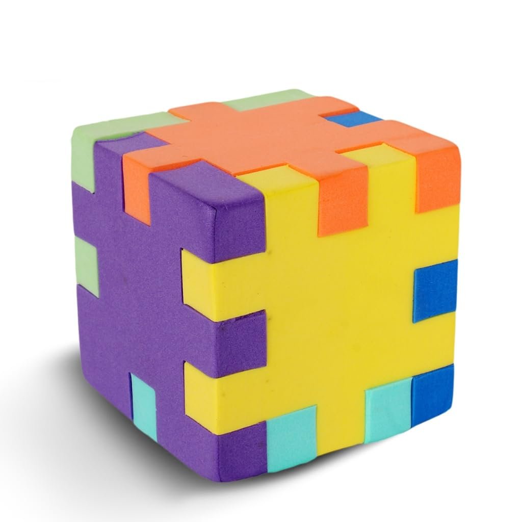 Babypro Cube Toy, Beginner Cube for Kids & Adults, Magic Stress Buster Brainstorming Puzzle, for Kids Above 2 Years, (Multicolour, 7.5cm x 7.5cm)
