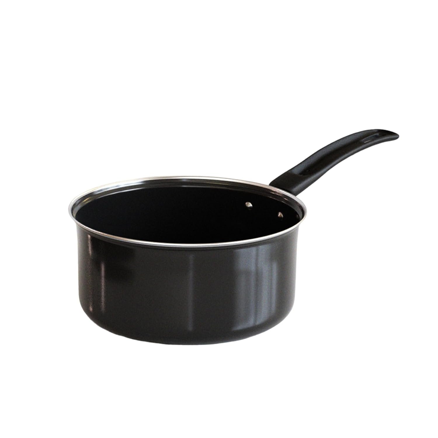 The Earth Store EcoLuxe Large Saucepan for Tea Milk and Chai Pan Induction Base and Gas Stove T Pan (Patila)|Tea/Milk Boiling Pot Vessel | Saucepan with Bakelite Handle 1600 ML Capacity 17cm (Black)