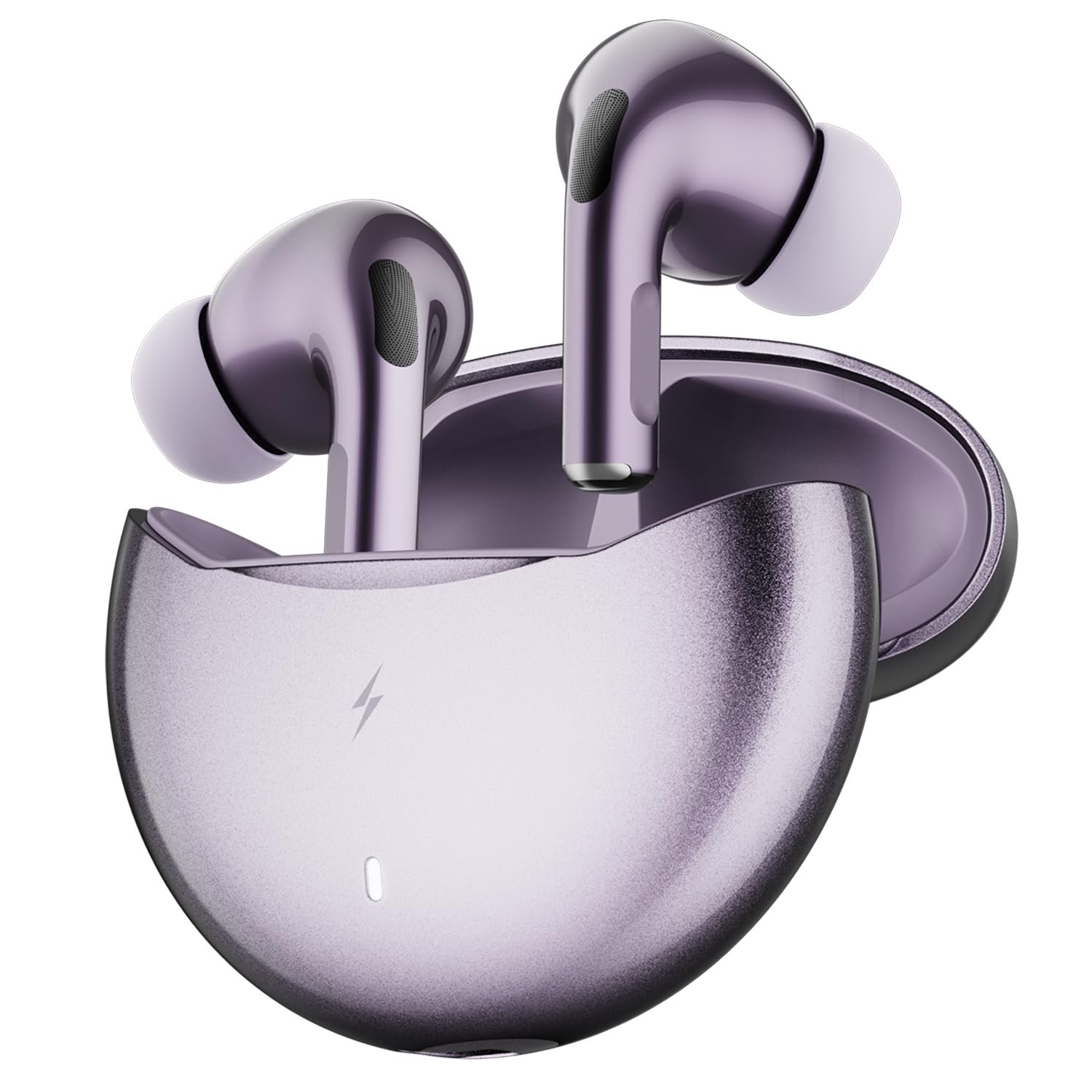 Fire-Boltt Aero TWS Earbuds Custom EQ, Wireless Bluetooth 5.4, Music & App Support, 50H Playtime, Fast Charging Case, 50ms Low Latency for Gaming, Touch Controls, IPX4 Waterproof, Clear Calls - Lilac