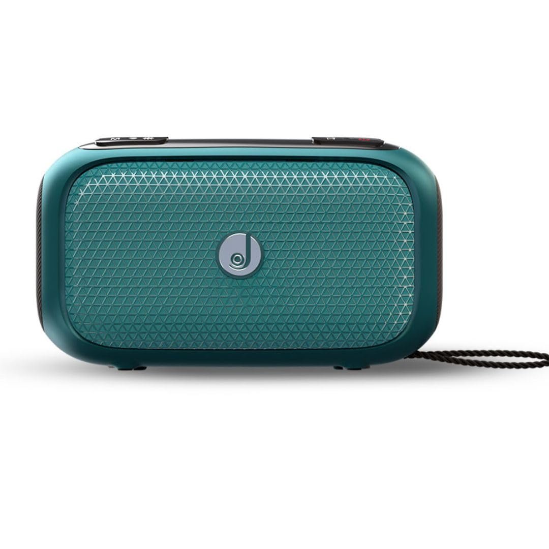 JC Sushi Albatross | Wireless Speaker | 20W | BT V5.0 | RGB Light |1800mAh Battery 25Hrs Playtime | Splash Proof | Sleek Design | Voice Recording | FM,USB & Micro SD | Type-C Fast Charge (Ocean Blue)