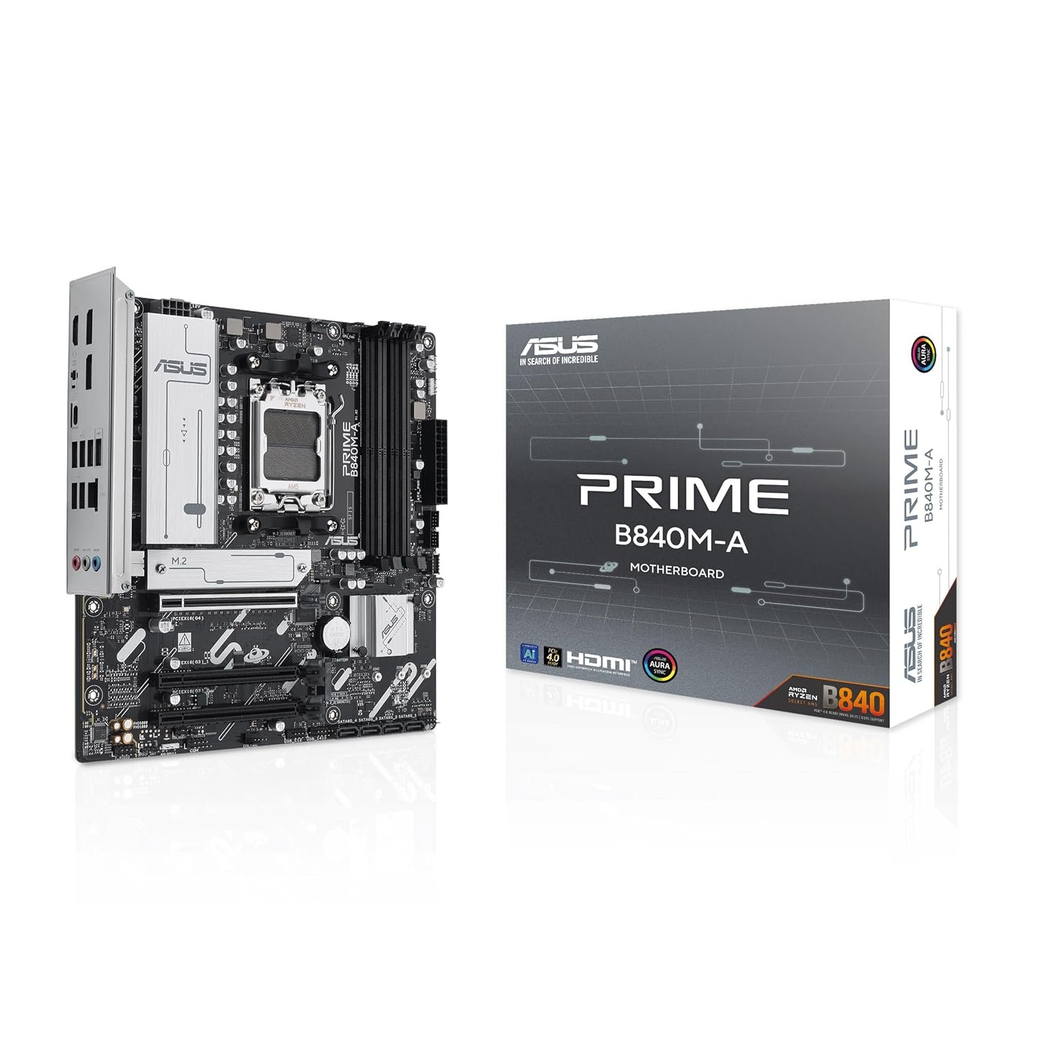 ASUS Prime B840M-A-CSM 4 x DIMM Slots, max. 192GB, DDR5, AMD Socket AM5