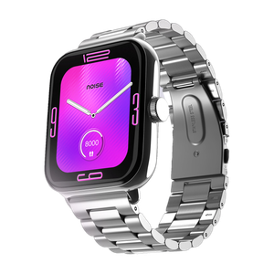 Noise Icon 3 Plus with 2" HD Display, Metal Dial, Functional Crown Smartwatch (Elite Silver Strap, Regular)