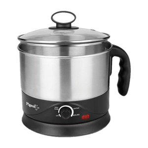 Pigeon Favourite Multi Cooker Electric Kettle (1.2 L, Silver, Black)