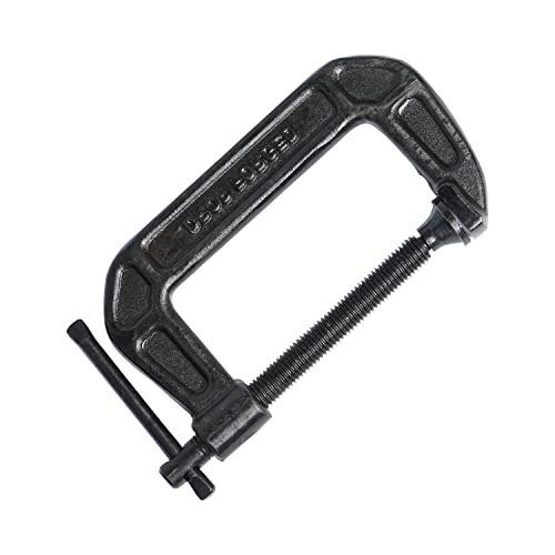 Eastman C-Clamps 2/50 Inch, Heavy Duty, Carbon Steel Drop Forged,Black Oxide Finish Adjustable clamps C type Clamping wood working Metal Steel Clamping (E-2036)