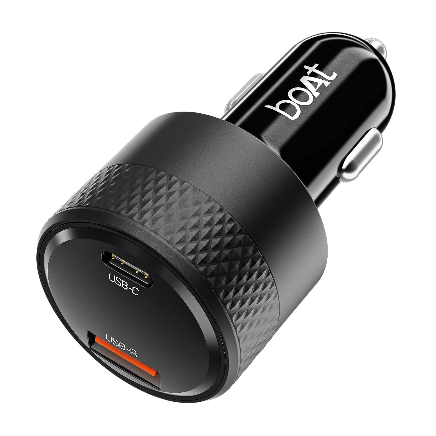 boAt 83W Car Charger, Mobile & Laptop Charging (MacBook & Type C Laptops), Dual Port Fast Charging, 65W Type C PD, 20W USB, compatable with iPhone, Android, iPad, MacBook etc (Carbon Black)