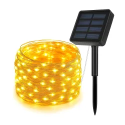 CBK Solar Fairy String Light 200 LEDs 22 Meter Inbuilt Rechargable Batery IP65 Waterproof 8 Mode Copper Wire for Garden Yard Balcony Diwali Christmas Party & Home Decor Led Light