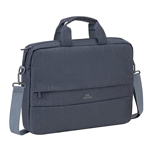 RIVACASE Prater Anti theft Laptop bag 15.6 Inches Waterproof Compact Shoulder Bag for Notebooks Ultra Light Computer Bag for Women/Men/Travel/Business, Compatible with Laptop Macbook Pro 15.6 inch