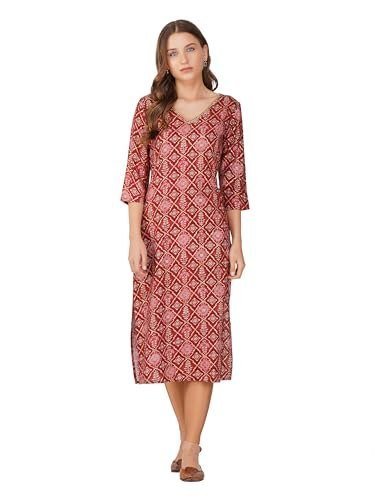rytras Women's Rayon Straight Fit Straight Kurta