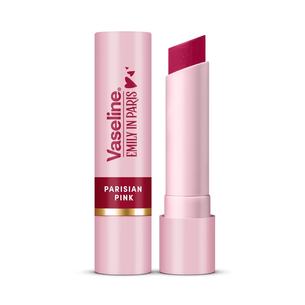 Vaseline Parisian Pink | Emily in Paris Limited Edition | Tinted Lip Balm Stick, 24H Moisturization, 3g