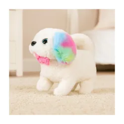 Amazon Brand - Jam & Honey Poochie Puppy Deluxe | 15 cm Electronic Plush Dog Toy | Sound-Enabled | Multicolor Ears | Soft & Huggable | BIS Certified | for Kids 3+ Years