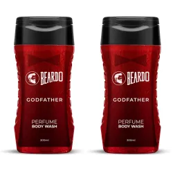 Beardo Godfather Body Wash for Men, 200ml | Powerful and Energising Bodywash for Men | Luxurious Lather and Refreshing Shower Gel | Goodness of Licorice Extract for Long Lasting Fragrance (Pack of 2)