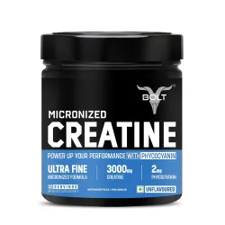 Bolt Micronised Creatine Monohydrate | 100 gram,33 Servings| Unflavour