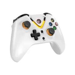 Cosmic Byte Ares Tri-Mode Wireless, Bluetooth, Wired Controller for PC – 2.4GHz, Bluetooth, USB-C Wired, Hall Effect Joysticks & Triggers, Turbo, Auto Turbo,Dual Vibration, Upgraded 1000Hz Polling, Software Support (White)