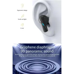 DH-1136 Wireless Earbuds, 35H Playtime, Bluetooth 5.3, Type-C Charging, Lightweight TWS with Deep Bass & Mic (Black)