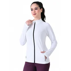 FITINC Women's Sunscreen Jacket with UV Protection | Thumb Holes | Zipper Pockets | Inner Coin Pocket
