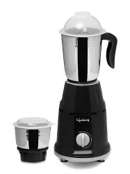 Lifelong Black Stainless Steel Anti Skid Feet 2 Jars Wet and Dry Grinder-500W