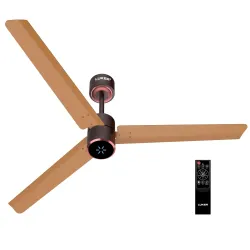 LUKER JVLuker USA Aerozen Prime 1200mm BLDC Ceiling Fan | IR Remote | BEE 5 Star | Power Saver upto 65% | High Air Delivery | U-LED Speed Indicator | Reverse Mode, 3 Years Warranty, Oak Brown Copper