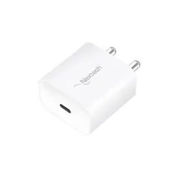 Nextech 20W Fast Charger Adapter – Original USB-C Type Wall Charger for iPhone 16/16 Plus/16 Pro/16 Pro Max,15/14/13/12 Series, Google Pixel & All USB-C Powered Devices (White, Without Cable)