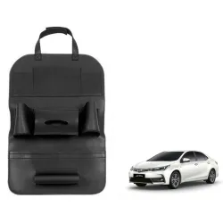 Oshotto Car Backseat Storage Organizer Phone Holder,Multi-Pocket for Bottles, Tissue Boxes,Kids Toy Storage and Great Travel Accessory Compatible with Toyota Altis (Black)