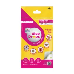 Pidilite Fevicol Glue Drops for Instant and Non Messy, Easy to Use. Just Peel, Apply and Stick 3 + 1 Carton Pack