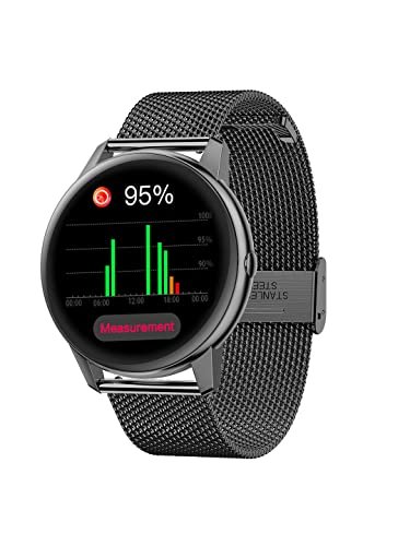 French Connection R3 Pro Touch Screen Unisex Metal Case Smartwatch with Heart Rate & Blood Pressure Monitoring,Upto 7 Days Active Battery Life, Black