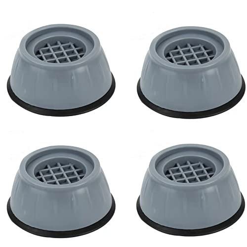 GLUN® Anti Vibration Pad with Suction Cup Feet, Fridge Washing Machine Support Feet Pads Leveling Feet Anti-Walk Pads Shock Absorber Noise Cancelling Furniture Lifting Base Oval (8)