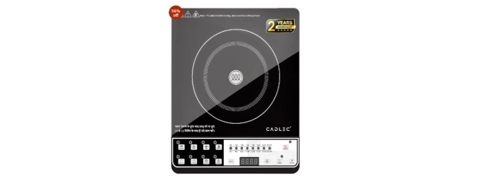 CADLEC CookEase 2000W Induction Cooktop | 8 Cooking Modes, Auto Shut-Off, Over-Heat Protection, LED Display,