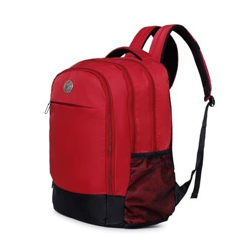 ACEPACK VLS01 Red 23.43 Liters Water Repellant 16.53" Laptop Backpack With Rain Cover For Casual, Outdoor, Office Or Daily Use