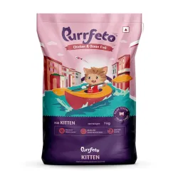 Purrfeto Kitten Dry Cat Food | Chicken & Ocean Fish | 7 kg | 40% Reduction in Urinary Track Diseases |Promotes Brain & Vision Development | Enhances Immunity | Improves Digestive Health