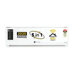 realme TechLife 2025 Model 1.5 Ton 5 Star Split Inverter with Wi-fi 5-in-1 Convertible with Rapid Cool Smart Technology AC (155IPG25WRS, White)