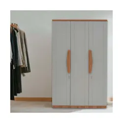 Royaloak Genting Malaysian Wardrobe 3 Door | Engineered Wood | Lockable Shutter Doors | Drawer Storage with Lock | Soft Closing Hinges | Modern Design